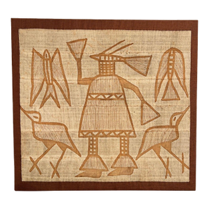 Vintage African Figural Korhogo Textile Wall Hanging