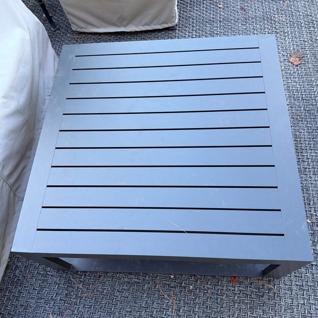 Slate Gray Restoration Hardware Antibes Collection Zinc Side Table ($200 Each) There Are 4 Available. For Sale - Image 8 of 11