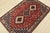 An authentic vintage tribal Yalameh rug hand-knotted with fine wool and natural dyes. This finely woven nomadic rug...