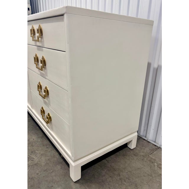 Landstrom Furniture Vintage Chinoiserie Mahogany Ivory Dresser by Landstrom Furniture For Sale - Image 4 of 12