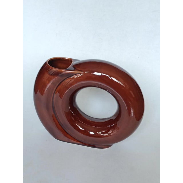 Vintage Parravicini Style Geometric Ceramic Vase, 1970s For Sale - Image 4 of 8