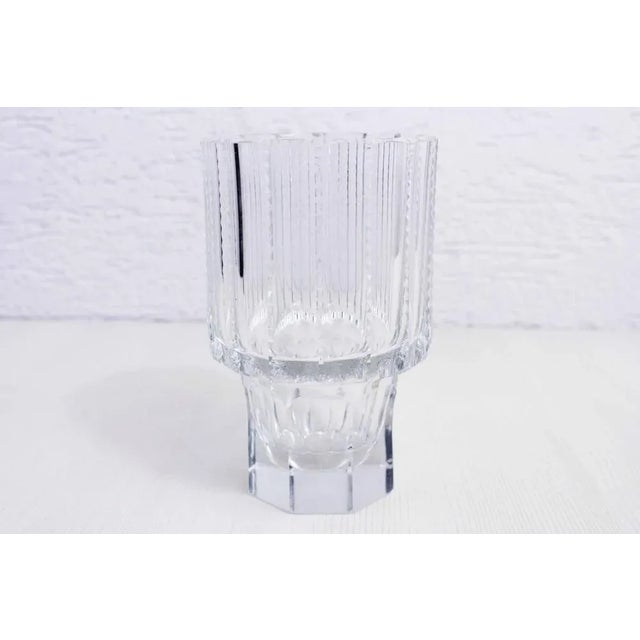 Crystal Art Deco Style Vase, 1970 For Sale - Image 11 of 11