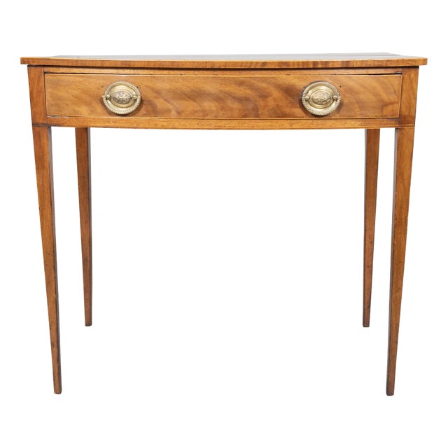 George III Mahogany Bowfront Side Table For Sale