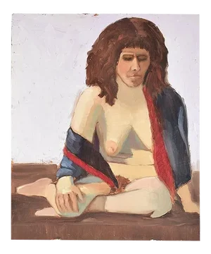Clair Seglem Tall Nude Portrait Painting of a Woman in Repose - 16" X 20"
