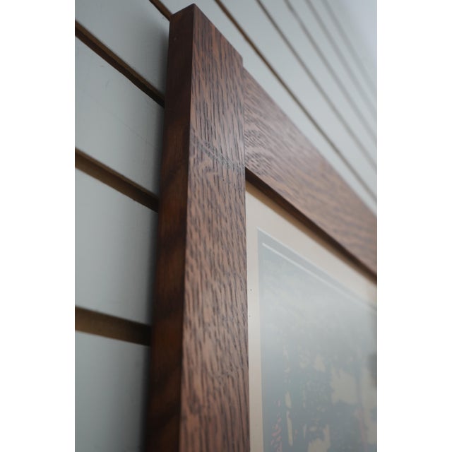 Wood Mission Oak Framed Lands End Framed & Matted Print For Sale - Image 7 of 8