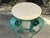 Late 20th Century Vintage Hand-Painted Iron Side Table With Travertine Top For Sale - Image 5 of 12