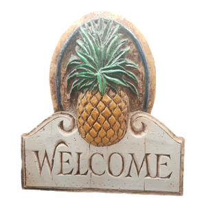 Vintage Piazza Pisano Pineapple Welcome Wall Plaque