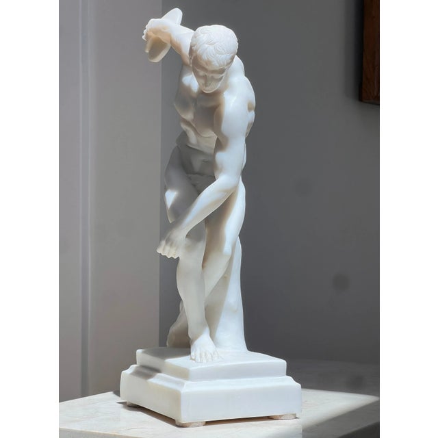 20th Century Neoclassical Sculpture Of An Olympian Disc-Thrower For Sale - Image 12 of 12