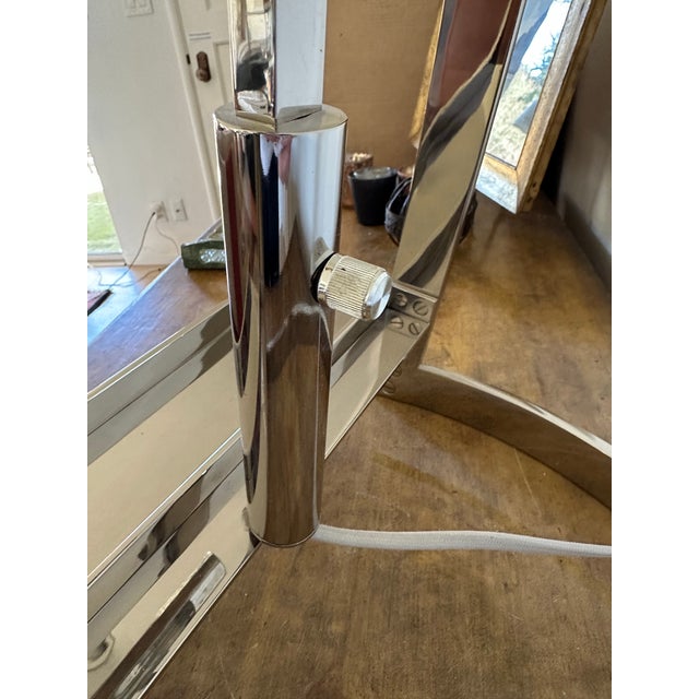 Late 20th Century RL Polished Nickel Easel Lamp For Sale - Image 9 of 10