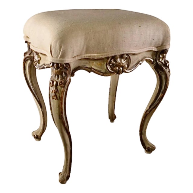 Small Giltwood Vanity Stool For Sale