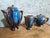 Art Deco Vallauris Coffee Service with Cobalt Blue Flamed Glaze, 1950s, Set of 15 For Sale - Image 18 of 18