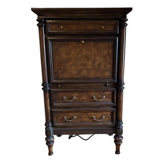 1990s Alligator Embossed Secretary Desk For Sale