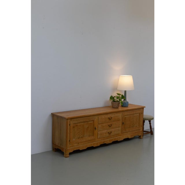 Mid-Century Farmhouse Danish Oak Sideboard by Henning Kjærnulf for EG, 1960s For Sale - Image 17 of 18