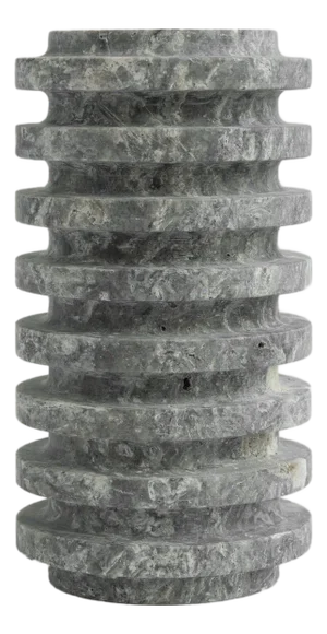 Silver Travertine Layer Vase from Kiwano Concept