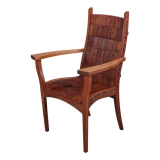 An Alan Daigre Wood Crafted Armchair For Sale