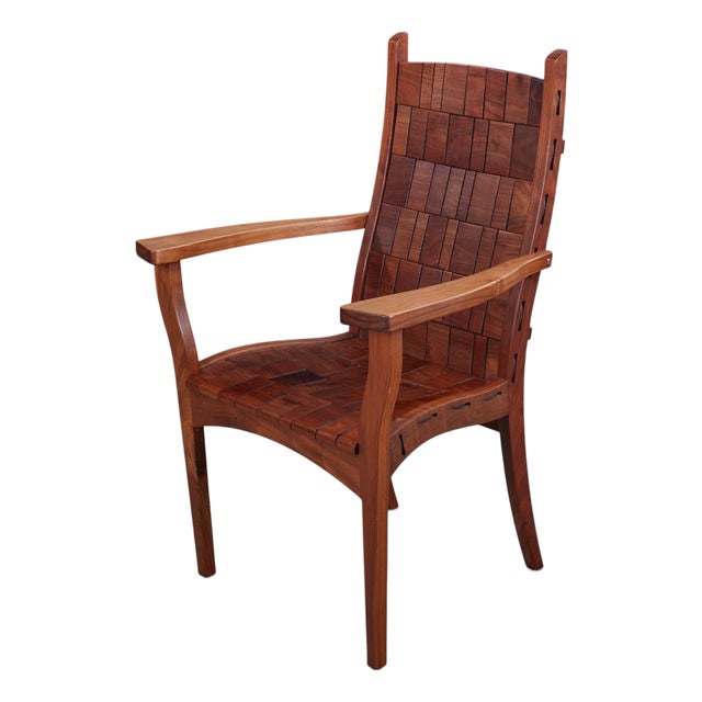 An Alan Daigre Wood Crafted Armchair For Sale