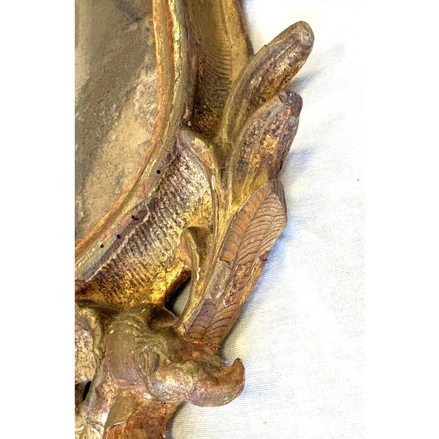 17th Century English Rococo Double Branch Candle Holder Wall Mirror For Sale - Image 12 of 18