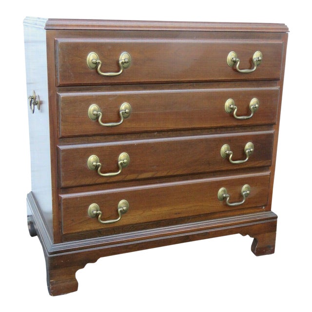 Ethan Allen Solid Cherry Vintage Small Nightstand Side End Table