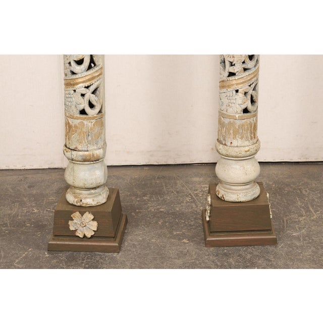 Italian A Pair - Late 18th C. Italian 6 Ft Tall Columns For Sale - Image 3 of 12