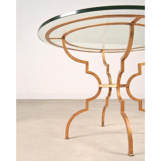 French Gilded Iron Hollywood Regency Breakfast or Center Table For Sale - Image 14 of 18