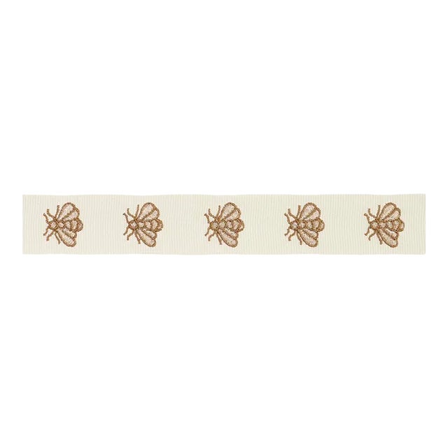 SAMPLE - Schumacher Hubert'S Bees Tape In Ivory & Gold For Sale