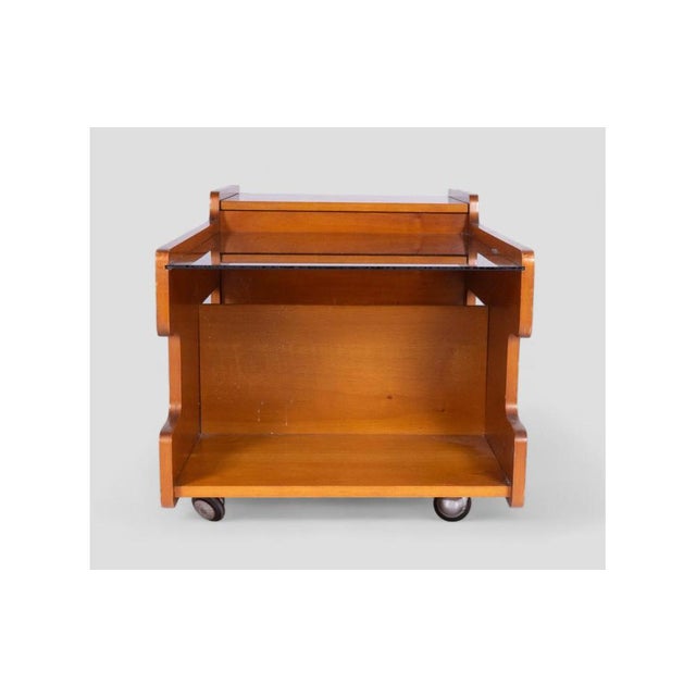 Wood Vintage Coffee Table with Bar Compartment For Sale - Image 7 of 12