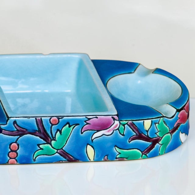 Art Deco French Ashtray in Longwy Enamels, 1925 For Sale - Image 6 of 9