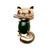 Vintage 14k Gold, Spinach Jade and Ruby Cat Brooch For Sale - Image 11 of 11