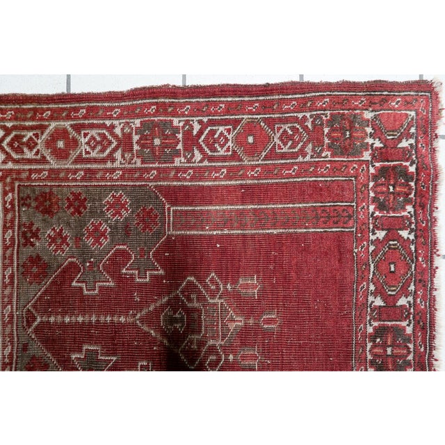 1920s, Antique Turkish Konya Handmade Prayer Rug 3 X 4 For Sale - Image 10 of 11