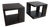 Set of 2 - Attributed to Christian Liaigre "Pacha" Side Tables Ebonized Oak For Sale