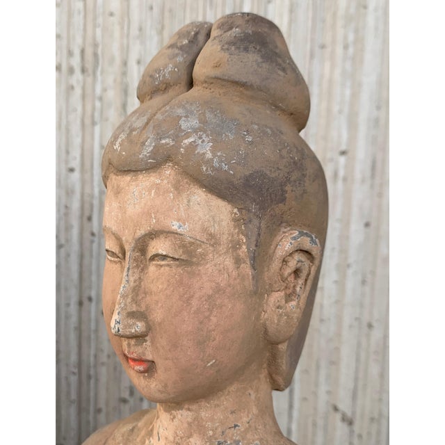 Late 20th Century Pottery Figure Seductress & Dancer Lady, Han Style Terracotta For Sale In Miami - Image 6 of 18