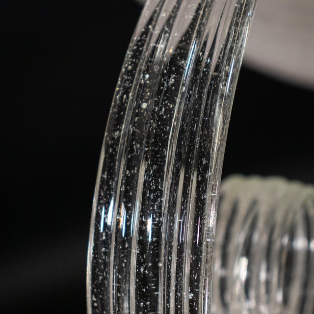 Mid‑Century Italian Martinuzzi-Inspired Pulegoso and Lattimo Murano Chandelier For Sale - Image 16 of 18