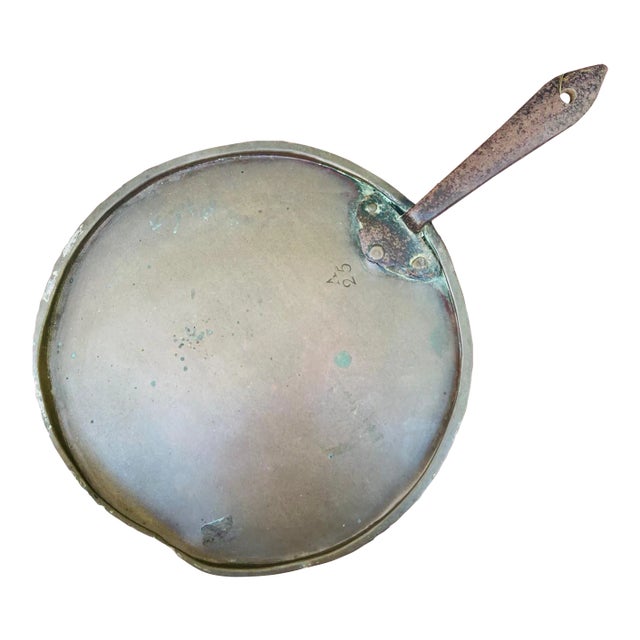 1800s Large Copper Saucepan Lid For Sale