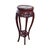 Elegant vintage Chinese-style pedestal or plant stand crafted in richly finished dark red mahogany-toned wood with a round...
