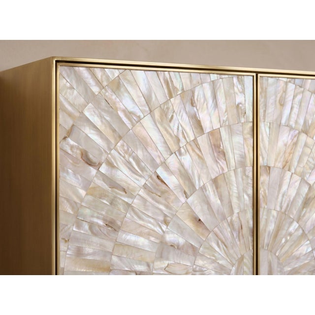 Not Yet Made - Made To Order Arcana Mother-of-Pearl and Brass Sunburst Sideboard For Sale - Image 5 of 8
