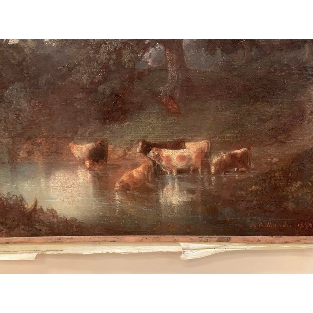 W Wintz, Landscape, 1854, Pastel Drawing, Framed For Sale - Image 5 of 18