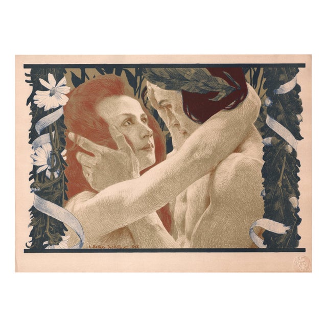 Henri Bellery-Desfontaines, L'Énigme (The Enigma), 1898, Original Lithograph For Sale - Image 9 of 9