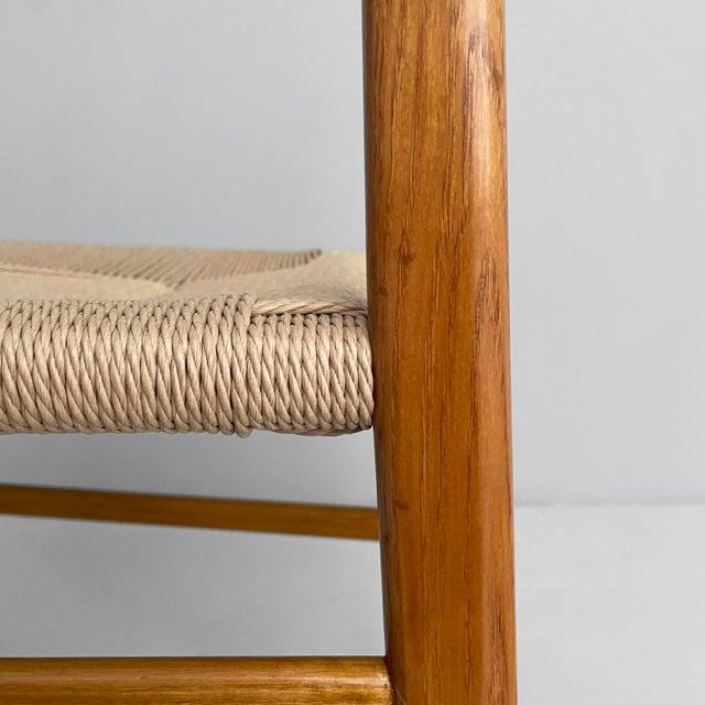 Mid-Century Modern Italian Straw and Wood Leggera Chairs by Gio Ponti for Cassina, 1960s, Set of 6 For Sale - Image 9 of 16