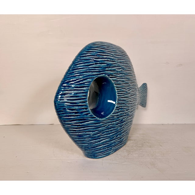 Abstract Blue Ceramic Fish For Sale - Image 3 of 9