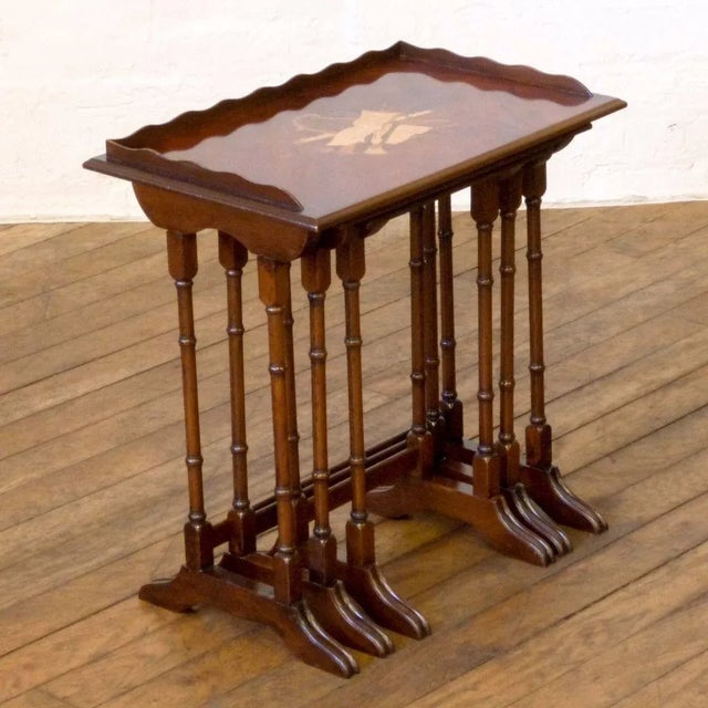 Mid-Century Modern Mahogany Nesting Tables, 1960s, Set of 3 For Sale - Image 3 of 17