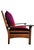 Stickley Mission Collection Oak & Velvet Bow Arm Lounge Chair (Model 89-2590) For Sale - Image 9 of 16