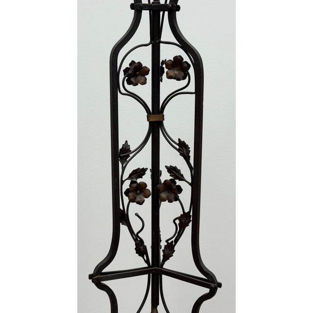 Vintage Art Nouveau Wrought Iron Stand For Sale In Kansas City - Image 6 of 8