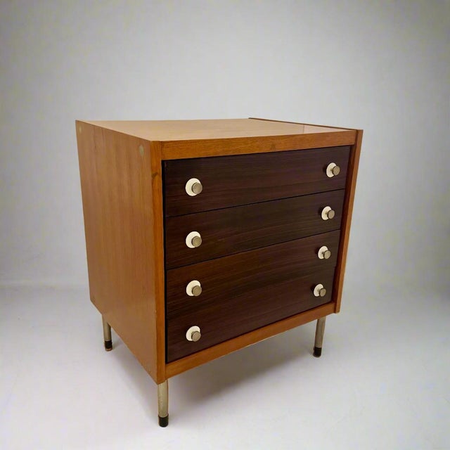 Wood 1960s Small Italian Modernist Chest of Drawers For Sale - Image 7 of 9