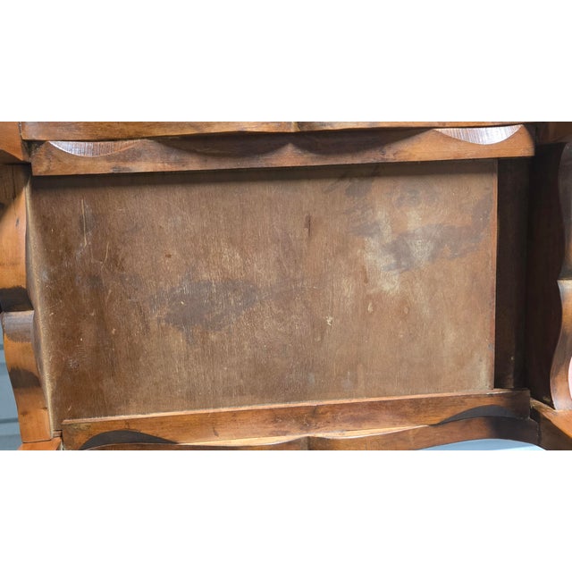Brown Late 19th Century French Tambour Nightstand Louis XV Style Bedside Table For Sale - Image 8 of 8