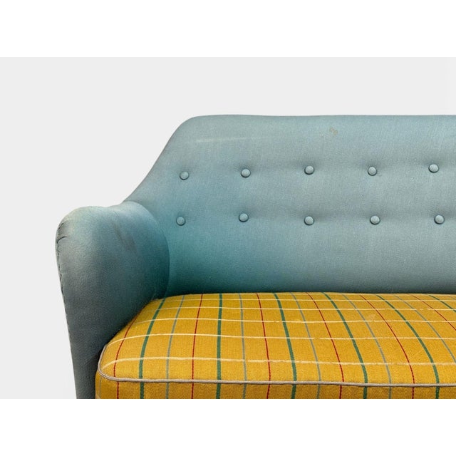 Danish Modern, Corner Sofa, Fabric, Wood, Denmark, 1950s For Sale In New York - Image 6 of 12