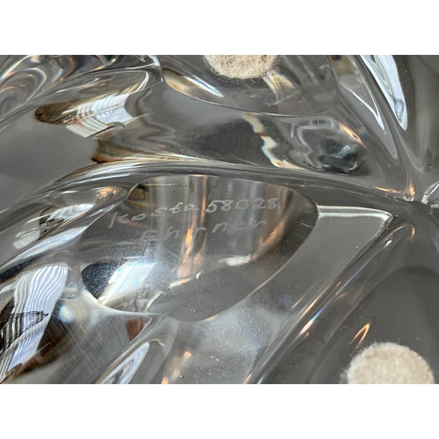 Vintage Kosta Boda Crystal "Olivia" Line Bowl Designed by Anna Ehrner For Sale - Image 11 of 12