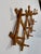 Wood 1950s Bulgarian Faux Bamboo Accordion Expandable Wall Coat and Hat Rack For Sale - Image 7 of 15