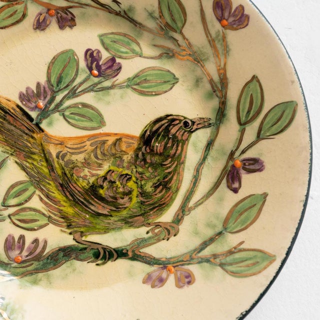 Ceramic Catalan Hand-Painted Ceramic Plate by Diaz Costa, 1960s For Sale - Image 7 of 14