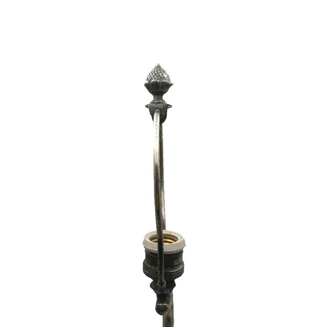 Metal French Art Deco Heron Table Lamp in Silver-Plated Bronze from Maison Baguès, 1940s For Sale - Image 7 of 9
