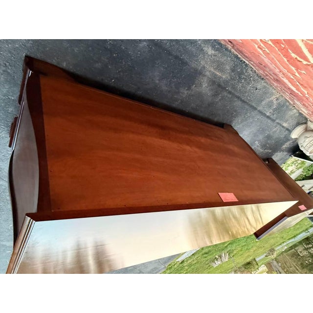 Henkel Harris Solid Mahogany Bombe Style Dresser For Sale - Image 10 of 17